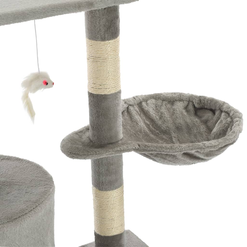 Arbre à Chat avec Jouets de Souris – Maison avec Perchoir, Hamac et Griffoirs en Sisal