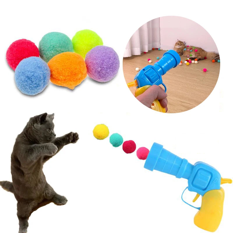 Balle en Peluche à Lancement pour Chat et Petit Chien – Jouet d’Entraînement Créatif