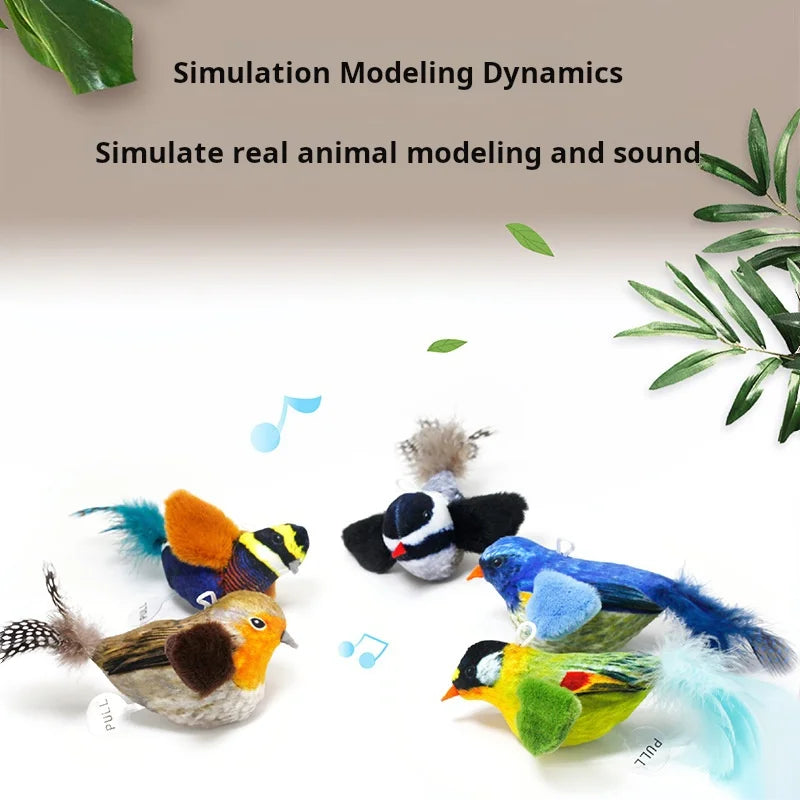 Jouet en Peluche avec Son d’Oiseau pour Chat – Simulation Réaliste et Taquineries Automatiques