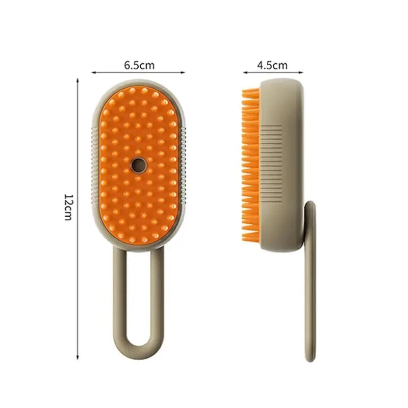 Brosse à Vapeur Électrique 3 en 1 pour Chat et Chien – Nettoyage, Massage et Soin LED