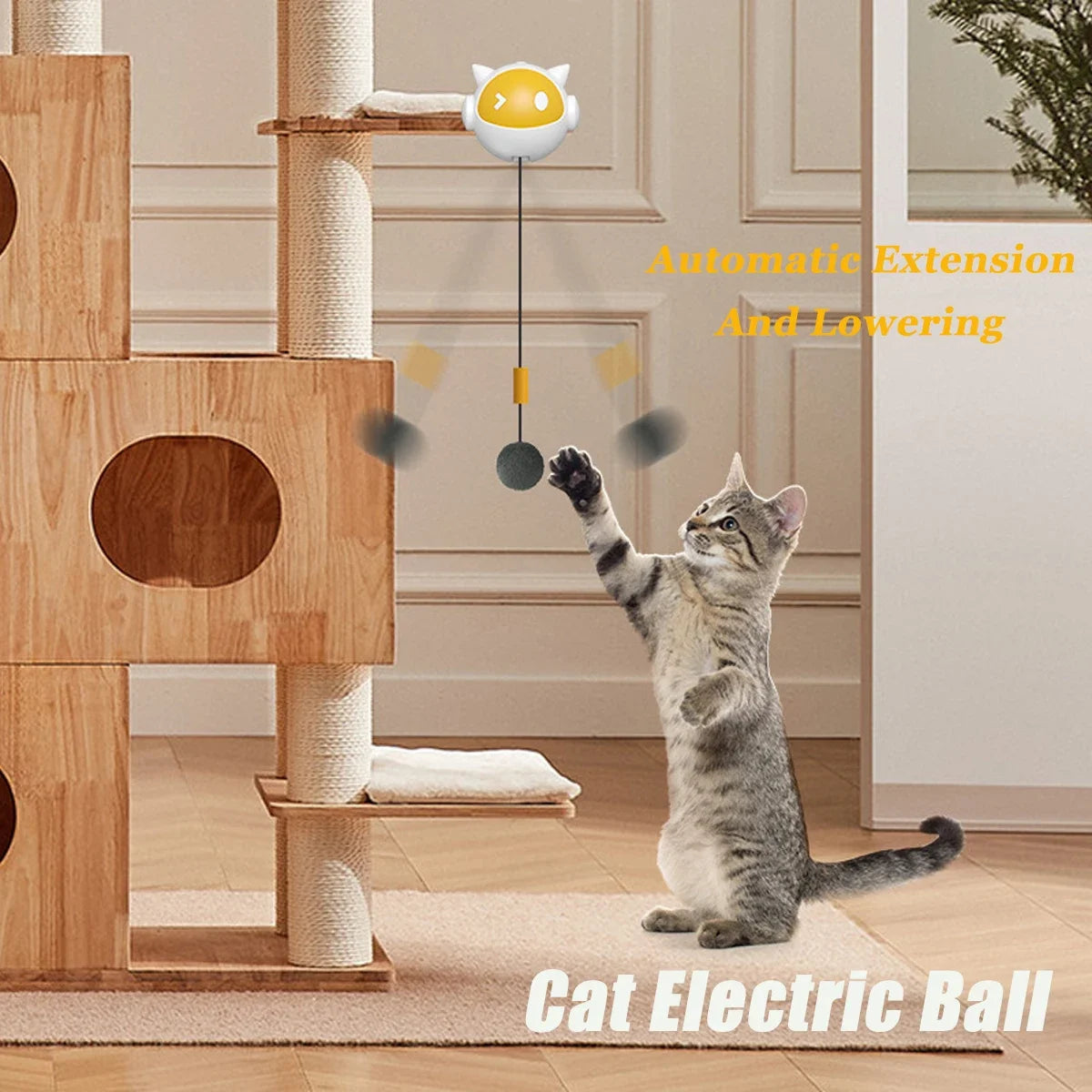 Balle Électrique à Levage Automatique pour Chat – Jouet Intelligent et Interactif