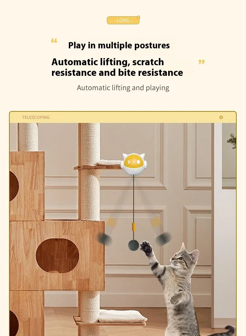 Balle Électrique à Levage Automatique pour Chat – Jouet Intelligent et Interactif