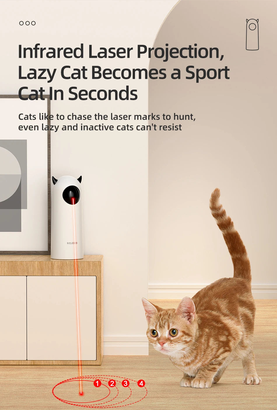 Jouet Laser Interactif Intelligent  – Divertissement Innovant pour Chats