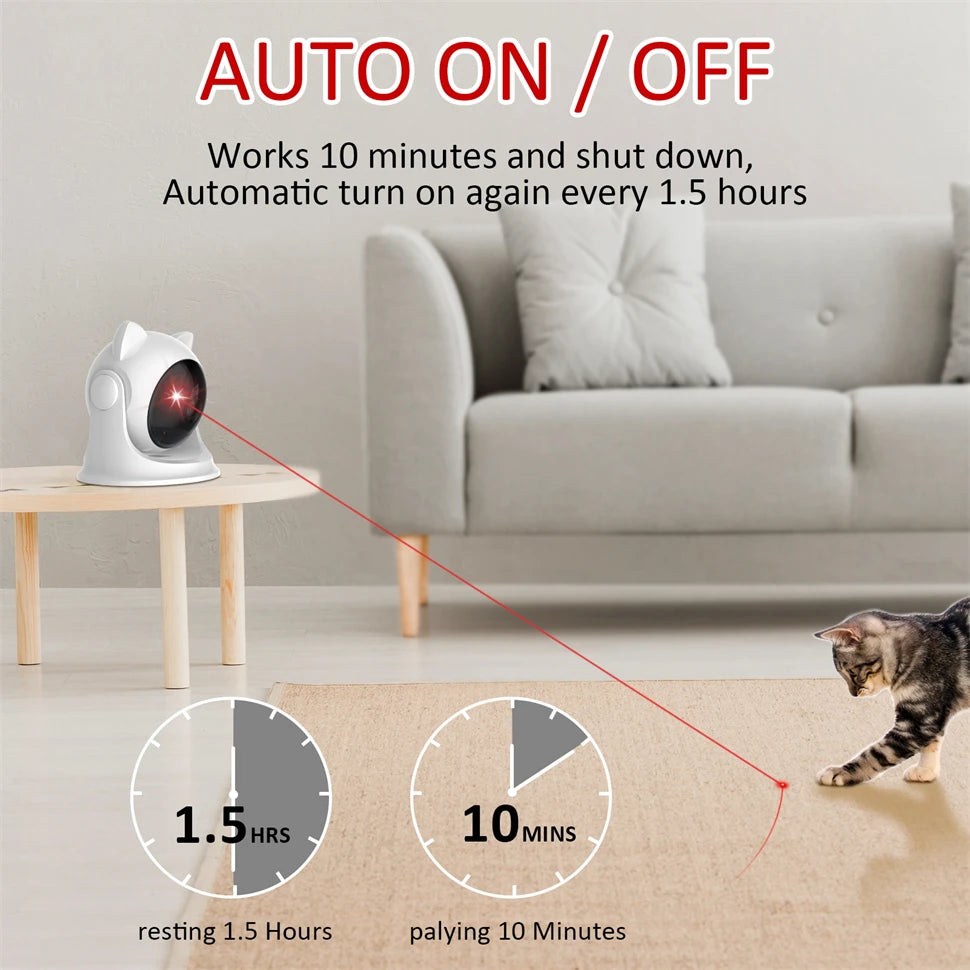 Jouet Laser Intelligent et Interactif pour Chat – Rechargeable et Automatique