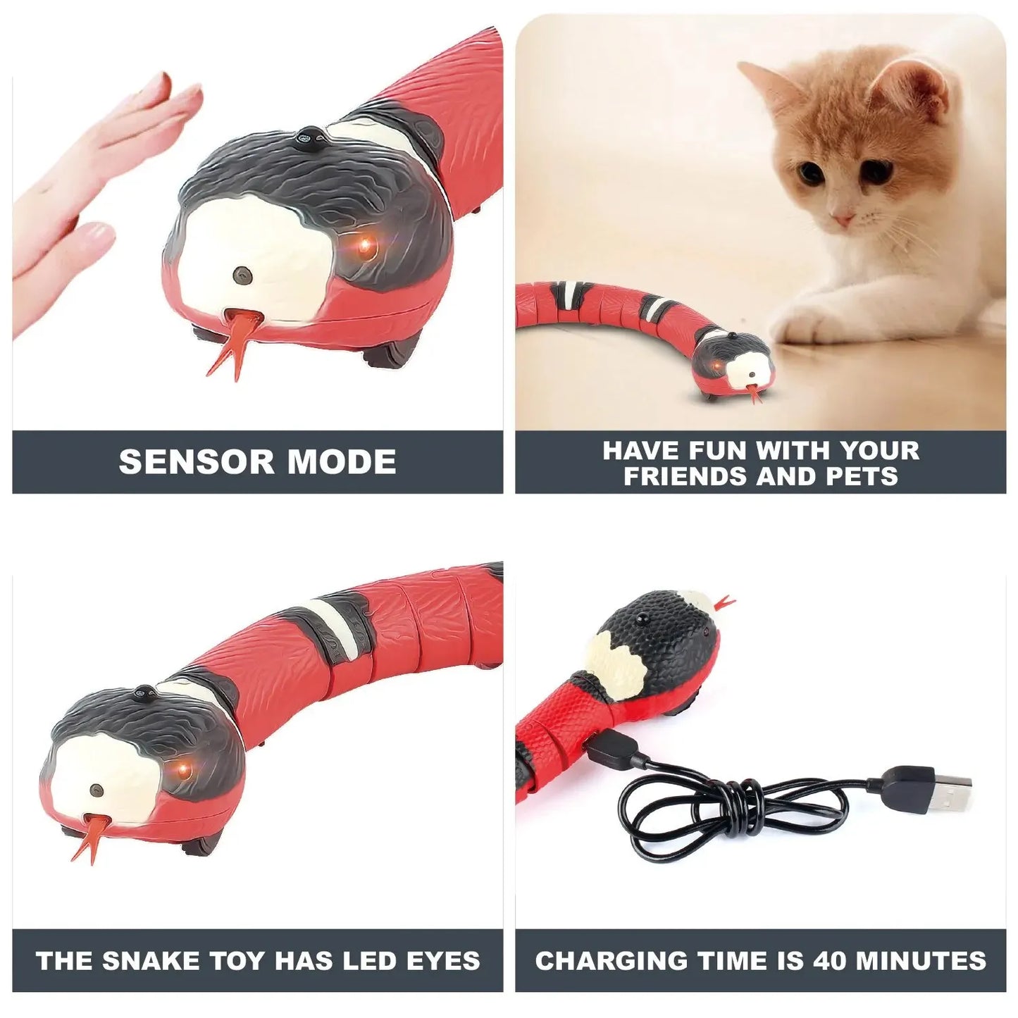 Jouet de Détection Intelligent pour Chat – Interactif et Rechargeable USB