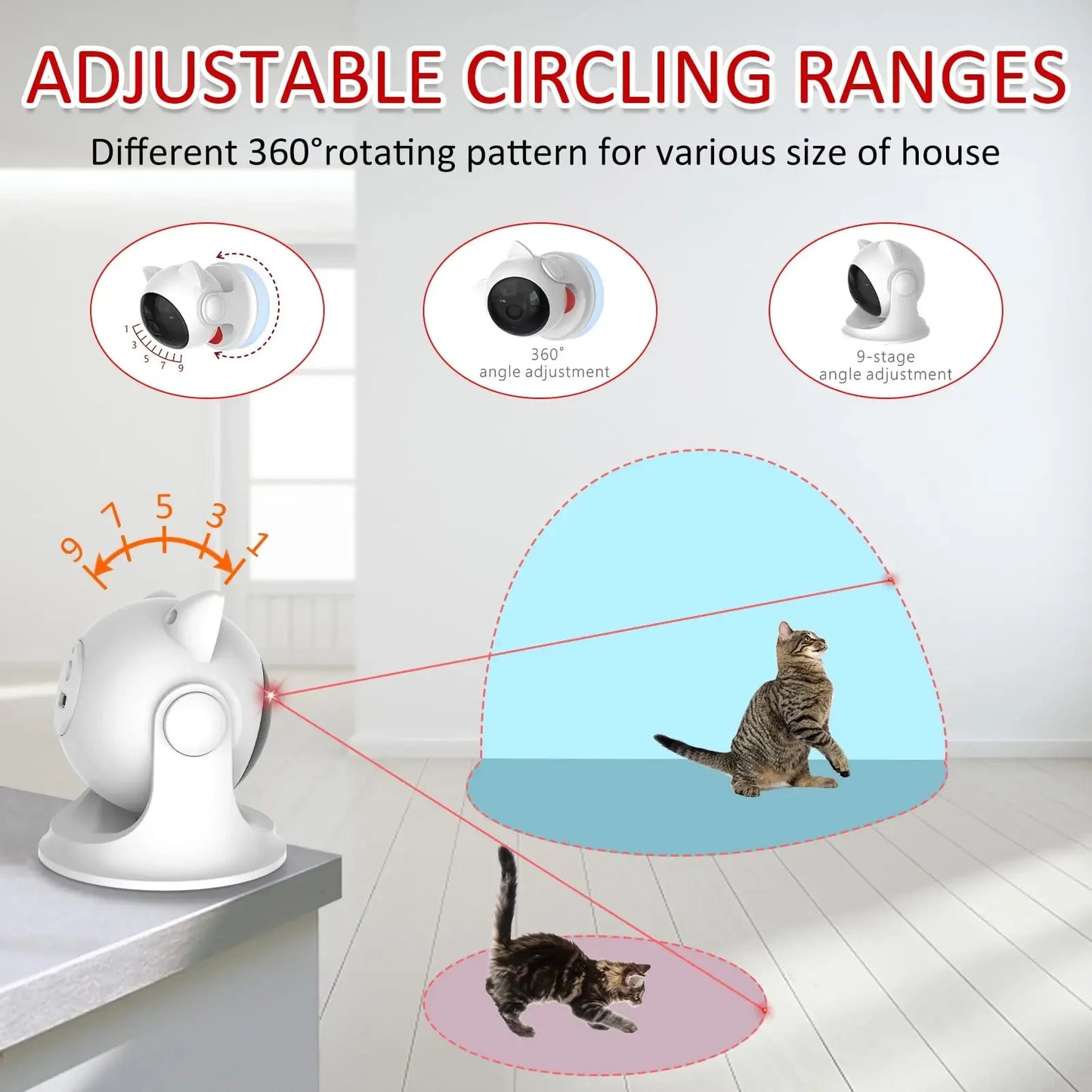 Jouet Laser Intelligent et Interactif pour Chat – Rechargeable et Automatique