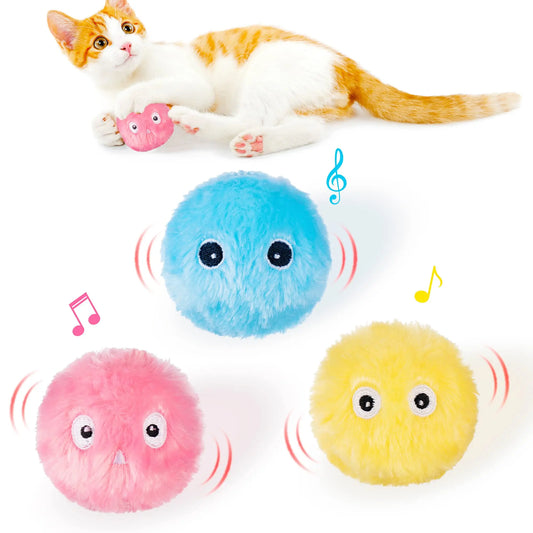 Balle Intelligente d’Apprentissage pour Chat – Jouet Interactif avec Herbe-aux-Chats